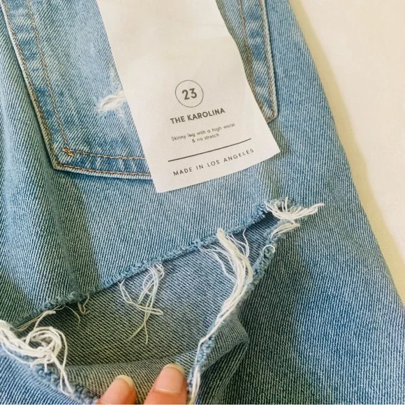 NWT GRLFRND Karolina High Rise Skinny Jeans in A Little More Love 23 - Picture 14 of 15